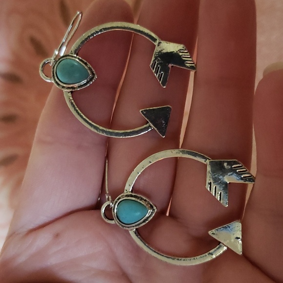 Jewelry - Arrow Earrings Turquoise Tribal Western Boho